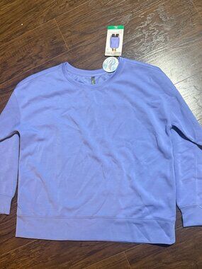 Mondetta Women's Scuba Crewneck Sweatshirt XL Periwinkle Blue NWT